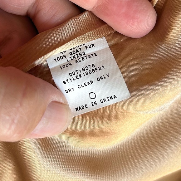 Max Studio Fur Coat with Pockets Genuine Goat Fur Size XS - Picture 6 of 9